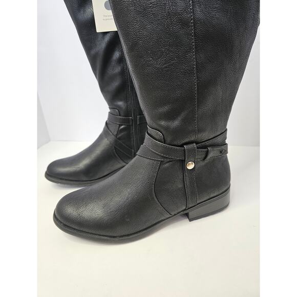 LifeStride Xtrovert Wide Calf Riding Boot Black Size 6.5M NWT AND BOX - Picture 7 of 9